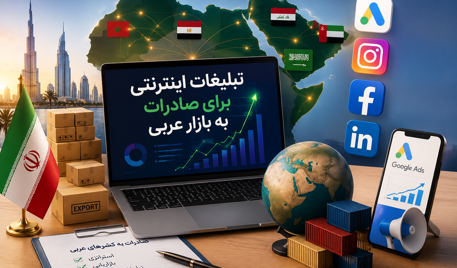 تبلیغات اینترنتی برای صادرات به بازار عربی؛ کدام روش فروش بیشتری ایجاد میکند؟