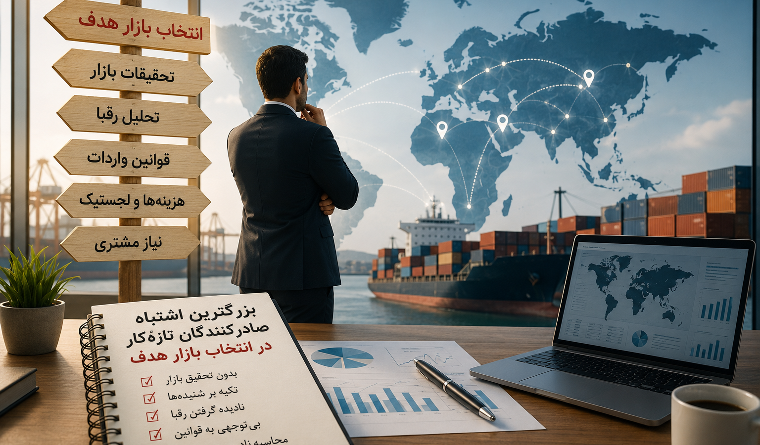 بزرگترین اشتباه صادرکنندگان تازه‌کار در انتخاب بازار هدف | راهنمای انتخاب بازار صادراتی موفق