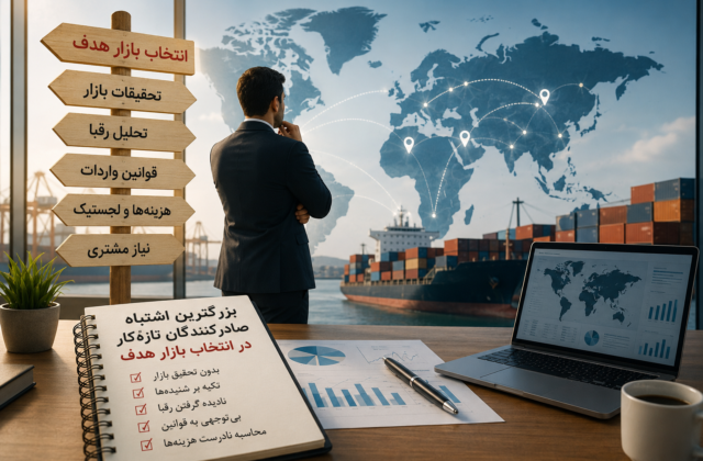 بزرگترین اشتباه صادرکنندگان تازه‌کار در انتخاب بازار هدف | راهنمای انتخاب بازار صادراتی موفق