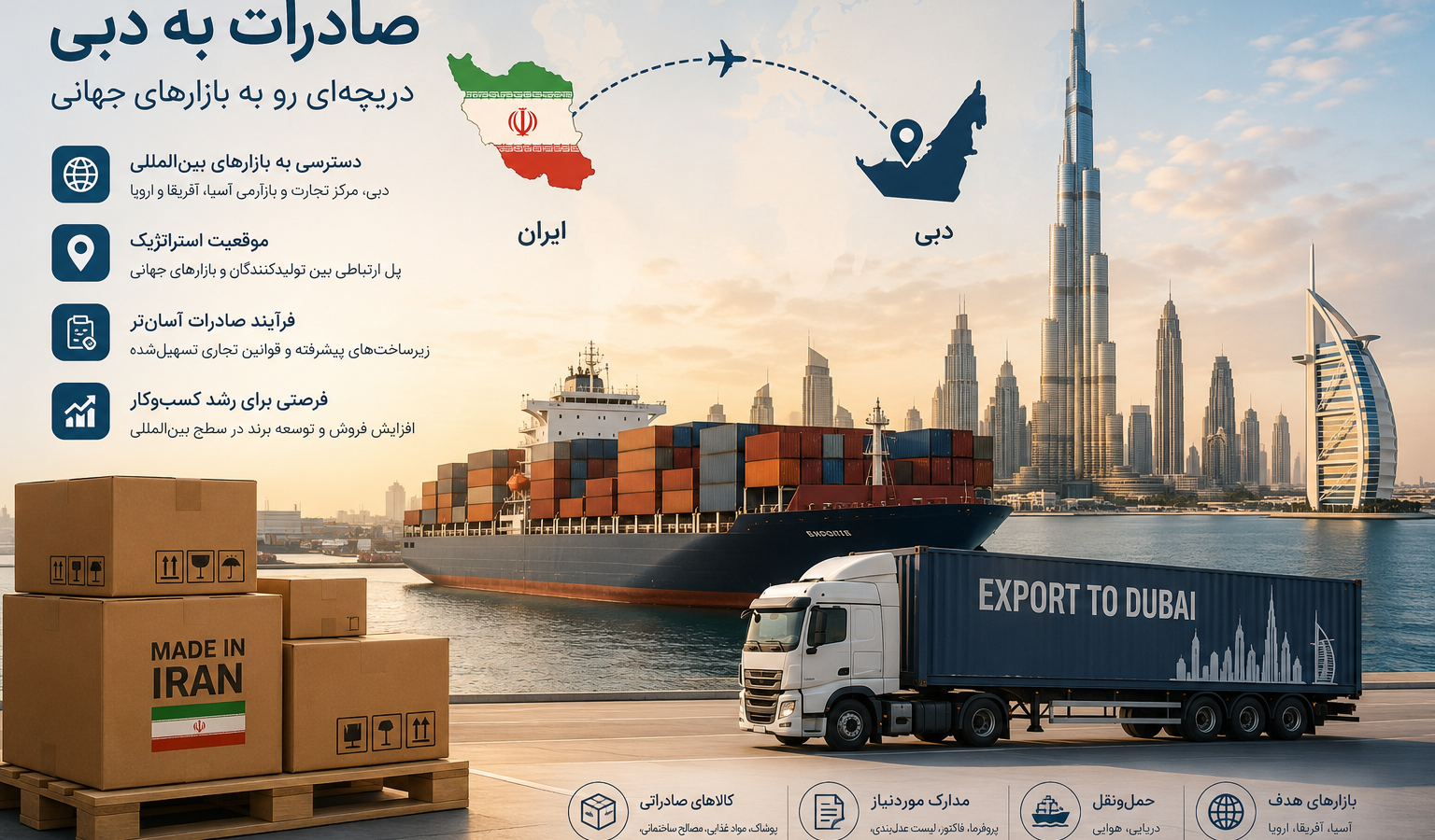 صادرات به دبی چقدر اشباع شده؟ یک تحلیل واقع‌گرایانه